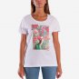OPENSPACE SIZE XS 100% organic cotton, biodegradable package, art STRASS t-shirt for woman, white