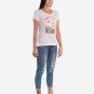 OPENSPACE SIZE L 100% organic cotton, vegan, biodegradable packaging, art t-shirt for woman, white