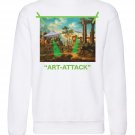 OPENSPACE  SIZE S, art & fashion Crewneck Sweatshirt for man, white, biodegradable package