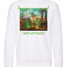 OPENSPACE  SIZE XL, art & fashion Crewneck Sweatshirt for man, white, biodegradable package