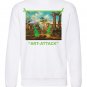 OPENSPACE SIZE XL, art & fashion Crewneck Sweatshirt for man, white, biodegradable package
