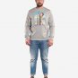 OPENSPACE  SIZE XXL, art & fashion Crewneck Sweatshirt for man, gray, biodegradable package