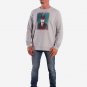 OPENSPACE SIZE S, art & fashion Crewneck Sweatshirt for man, gray, biodegradable package