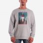 OPENSPACE SIZE L, art & fashion Crewneck Sweatshirt for man, gray, biodegradable package
