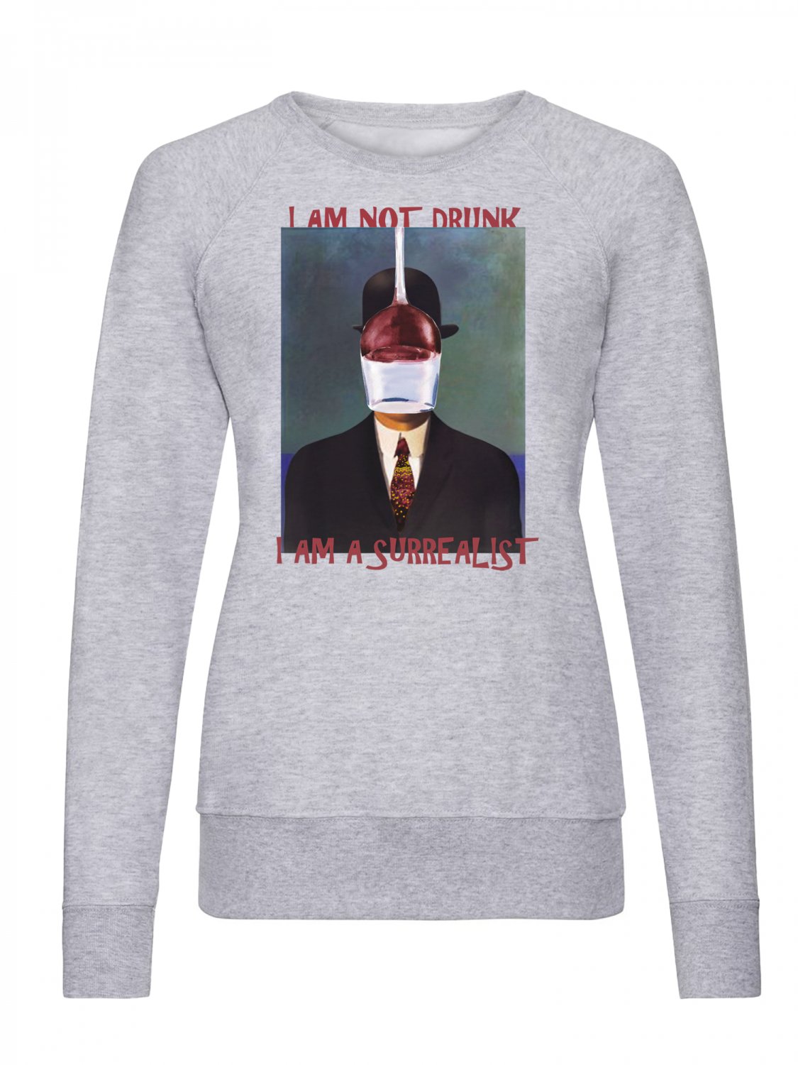 OPENSPACE  SIZE XL, art & fashion Crewneck Sweatshirt for man, gray, biodegradable package
