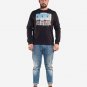 OPENSPACE  SIZE XL, art & fashion Crewneck Sweatshirt for man, black, biodegradable package