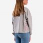 OPENSPACE  SIZE XL, art & fashion Crewneck Sweatshirt for woman, gray, biodegradable package