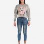 OPENSPACE  SIZE XS, art & fashion Crewneck Sweatshirt for woman, gray, biodegradable package