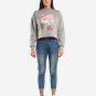 OPENSPACE  SIZE S, art & fashion Crewneck Sweatshirt for woman, gray, biodegradable package