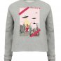 OPENSPACE SIZE XL, art & fashion Crewneck Sweatshirt for woman, gray, biodegradable package