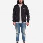 OPENSPACE SIZE M, art & fashion zipped hooded Sweatshirt for man, black, biodegradable package