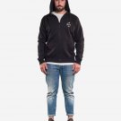 OPENSPACE  SIZE L, art & fashion zipped hooded Sweatshirt for man, black, biodegradable package