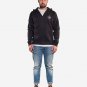 OPENSPACE  SIZE  XL, art & fashion zipped hooded Sweatshirt for man, black, biodegradable package