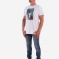 OPENSPACE SIZE M 100% organic cotton, vegan, biodegradable packaging, art t-shirt for man, white
