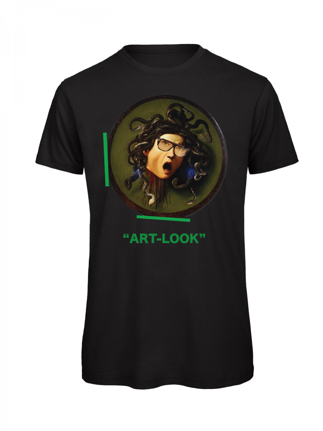 OPENSPACE SIZE  XL 100% organic cotton, vegan, biodegradable packaging, art t-shirt for man, black