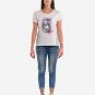 OPENSPACE SIZE XL 100% organic cotton, vegan, biodegradable packaging, art t-shirt for woman, white