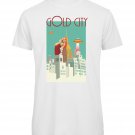 OPENSPACE SIZE  S 100% organic cotton, vegan, biodegradable packaging, art t-shirt for woman, white