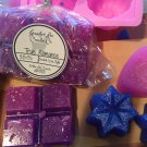Scented Wax Melt Snap Bar / Highly Scented / with Glitter / 2.5 Oz / Tie Dye