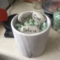 Soy Blend / Scented Candle / Cement Planter / Inspirational / 36 Oz /