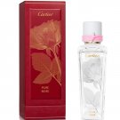 CARTIER Pure Rose Perfume, Eau de Toilette 2.5 oz Spray.