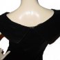 $145 LAURA ASHLEY Black Velvet "Bow" Dress Sz 8 Medium