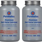 2 New! PERMATEX 80078 ANTI-SEIZE LUBRICANT Lube Grease Oil 8 oz Brush Top Bottle
