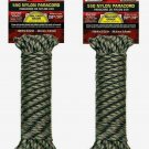 2~SecureLine 50' CAMOUFLAGE Braided Nylon PARACORD Military Grade Compact 110 lb