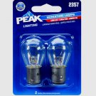 Peak Miniature 12.8 volt S8 Automotive Lamp Bayonet Bulb 2 pk 2357LL-BPP NEW!!