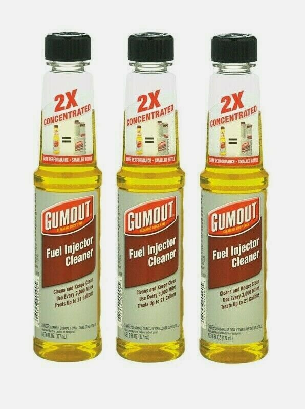 3 Gumout Gasoline Fuel Injector Cleaner 6oz Treats 21 Gallons Reduces