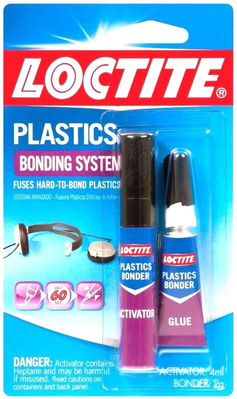 LOCTITE Plastics 2pc Bonding System Super Glue Metal Leather Ceramic ...