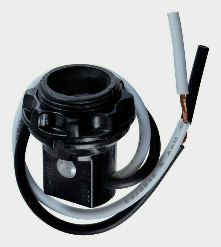 Jandorf Phenolic CANDELABRA Base SOCKET 125V Phenolic Ring 1 pk Black 60473 NEW