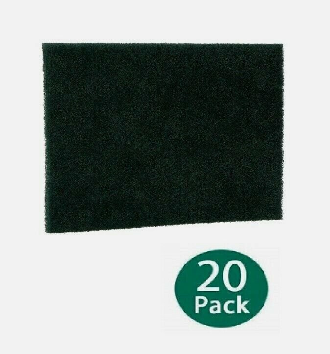 20pk ScotchBrite SCOUR PADS Black MultiPurpose Heavy Duty Absorbent