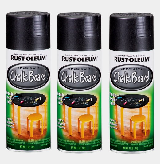 3 RustOleum Specialty Black Chalkboard Paint 11 oz. MultiSurface