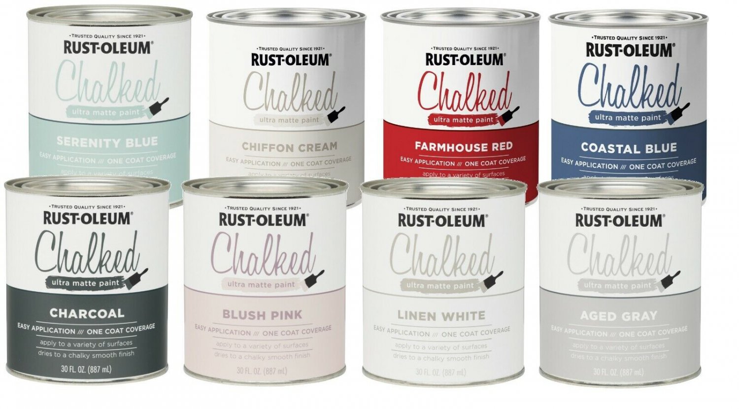 Rustoleum Chalked Ultra Matte Finish Chalk Paint & Glaze 30oz PICK
