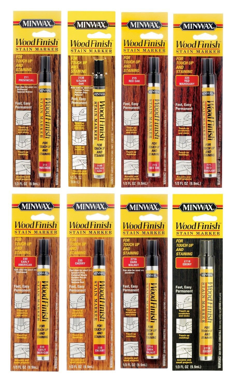 Minwax WOOD FINISH STAIN MARKER Touchups & Staining Projects 1/3oz