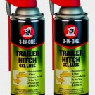2 ~ NEW!! 3-IN-ONE Trailer Hitch Lubricant 10 oz Gel Lube Rust Prevention Spray