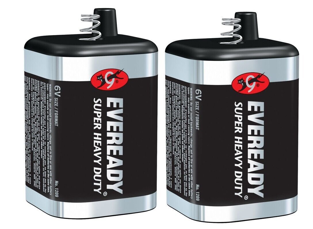 2~eveready Super Heavy Duty 6v Zinc Carbon Lantern Non Rechargeable Battery 1 Pk 0024