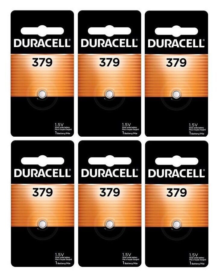 6 ~ Duracell Silver Oxide 379 1.5 V 16 Ah Electronic/Watch Battery 1 pk