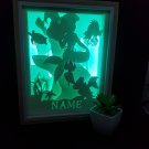 personalised mermaid ariel inspired papercut shadow box, night light digital templet, svg, pdf, scut