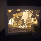 personalised bambi  inspired papercut shadow box, night light digital templet, svg, pdf, scut 5  B