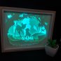 personalised bambi inspired papercut shadow box, night light digital templet, svg, pdf, scut 5 B
