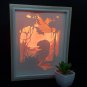 dinosaur t-rex papercut shadow box, night light digital templet, svg, pdf, scut5 A