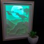 dinosaur t-rex  papercut shadow box, night light digital templet, svg, pdf, scut5   B