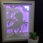 dinosaur t-rex papercut shadow box, night light digital templet, svg, pdf, scut5 C