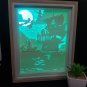 Peter Pan- captain hook inspired papercut shadow box, night light digital templet, svg, pdf, scut5