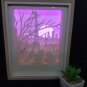 lady bug -cat noir inspired papercut shadow box, night light digital templet, svg, pdf, scut5