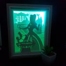 BEAUTTY AND THE BEAST  inspired papercut shadow box, night light digital templet, svg, pdf, scut5