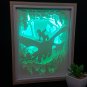 dragons  inspired papercut shadow box, night light digital templet, svg, pdf, scut5