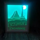 LORD OF THE RINGS  inspired papercut shadow box, night light digital templet, svg, pdf, scut5