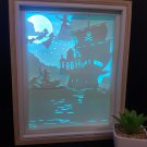 PETER PAN C. HOOK inspired papercut shadow box, night light digital templet, svg, pdf, scut5